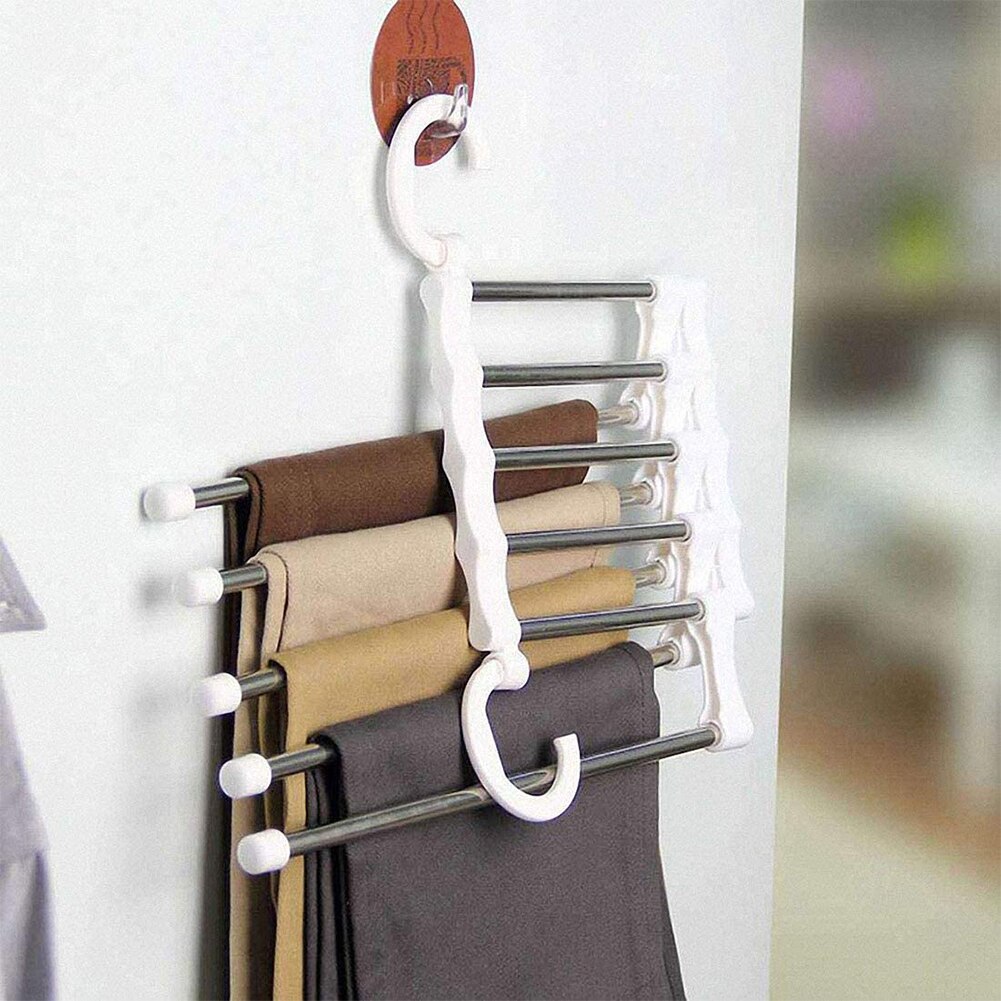 2 Stuks Multifunctionele Kleerhanger Opslag Broek Vouwen Doek Hangers Opslag Rack Multilayer Doek Hanger Closet Organizer