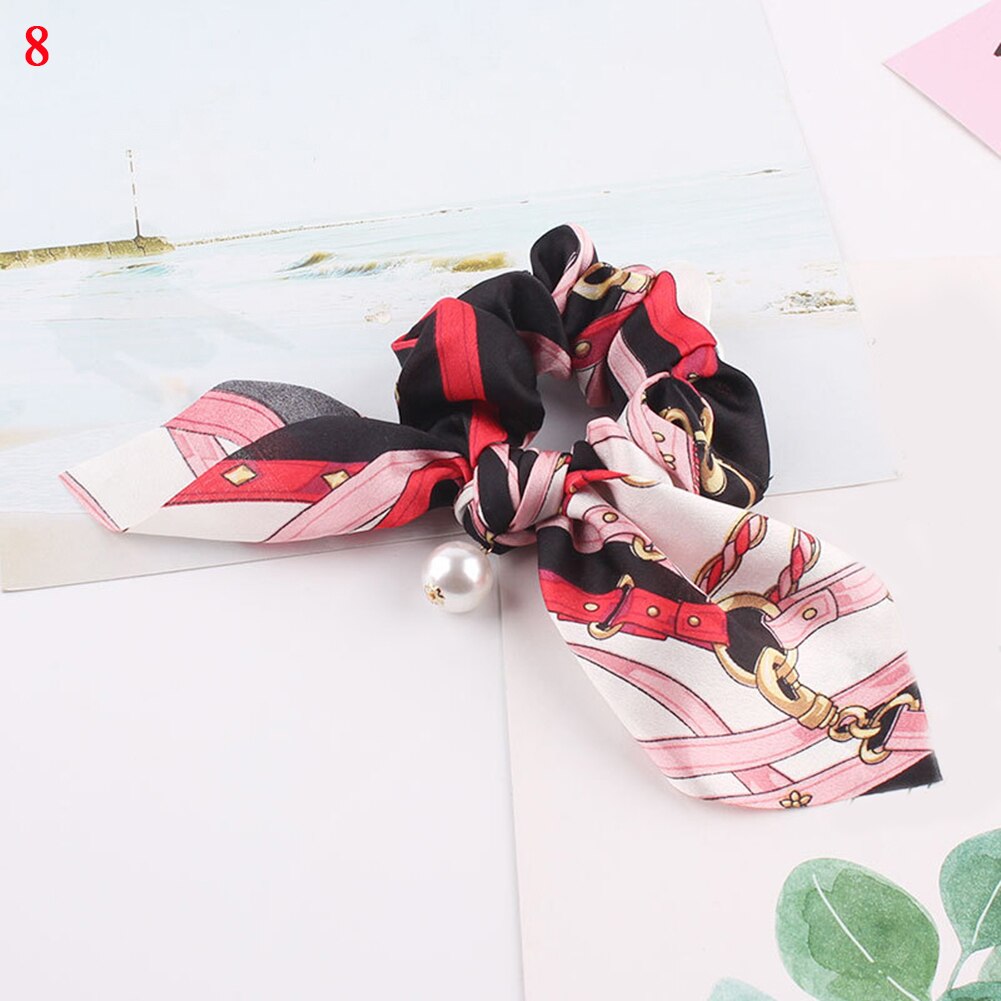 Strik Haar Scrunchies Vrouwen Paardenstaart Houder Haar Band Haar Touw Elastiekjes Haaraccessoires Konijnenoren Haar Ring: C8