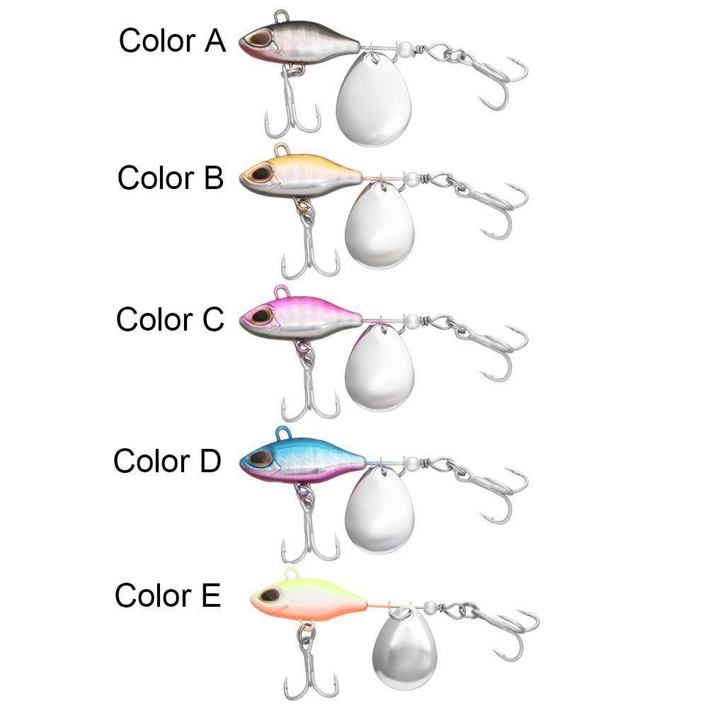 1PC 44mm/13.6g Metal Mini VIB łyżka Spin cekiny przynęta Tackle Pin twarda przynęta Crankbait wibracje Spinner tonący przynęty