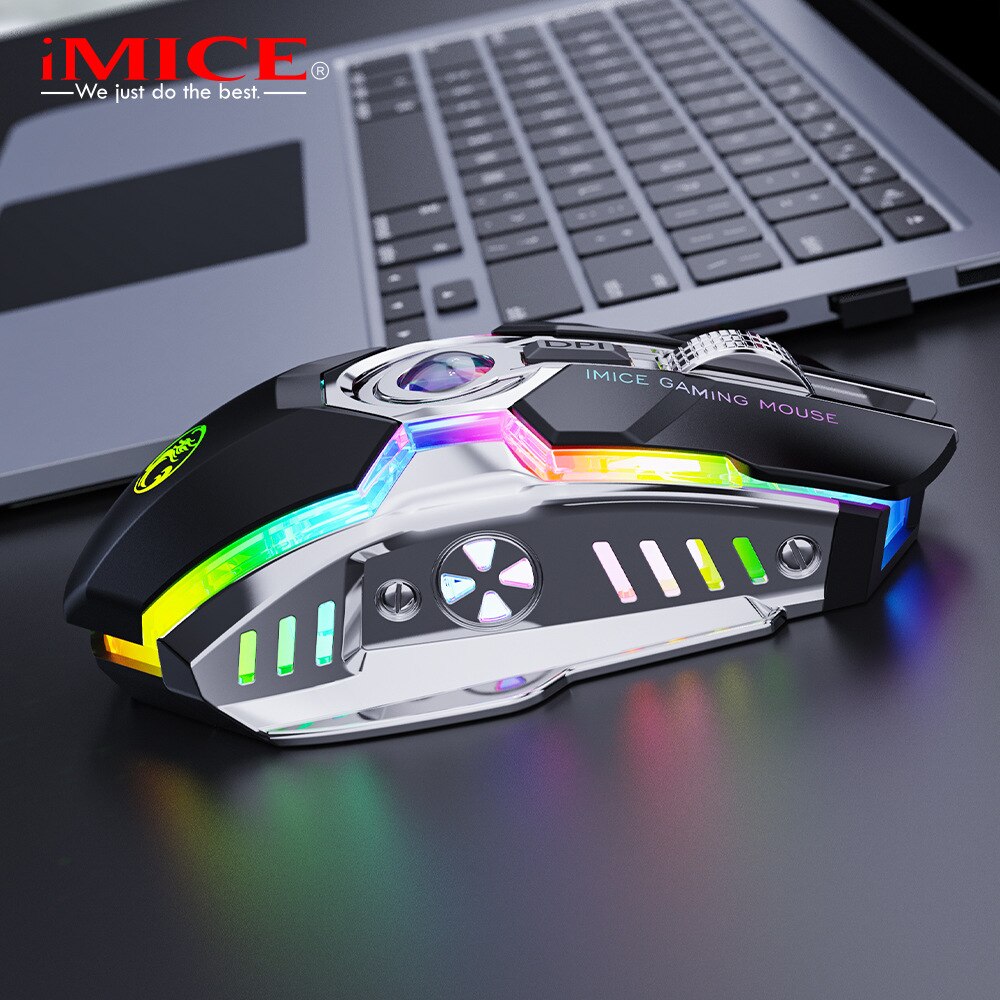 IMice G7 2.4GHz Wireless Gaming Mouse RGB LEDlight 3200DPI Rechargeable USB Receive Photoelectric Mute Mice For Pc Gamer Desktop