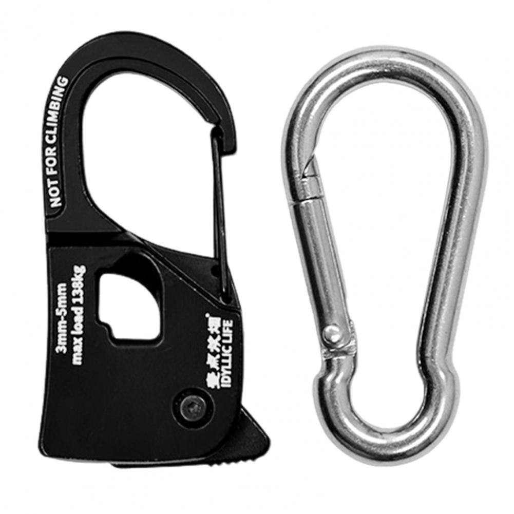 Tendeur de corde pour tente de Camping, ajusteur de cordon, fixation antirouille pour auvent de tente, forte charge, boucle à fixation rapide: green