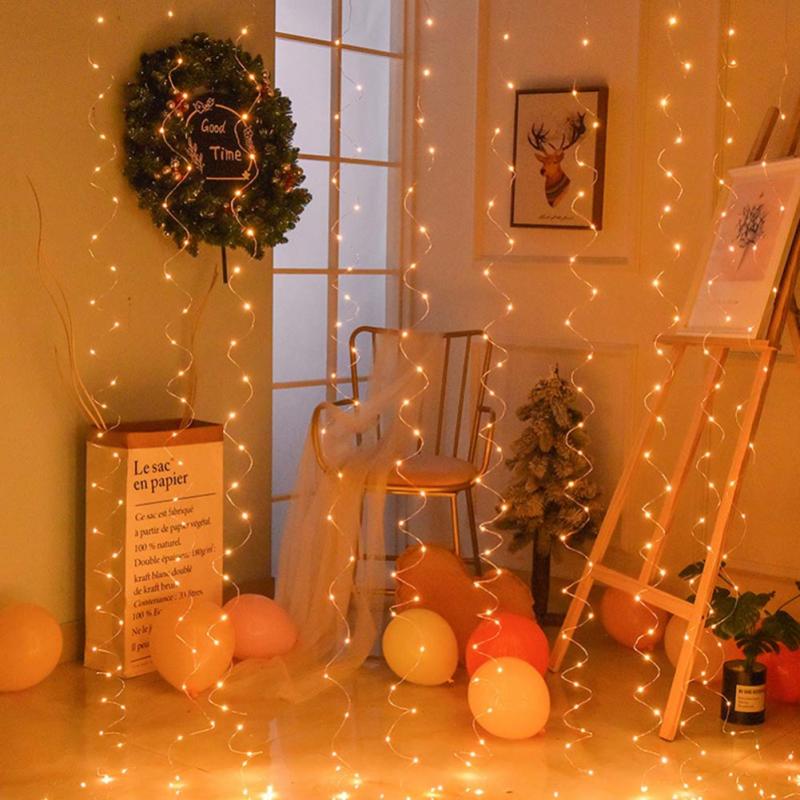3x3/3x2/3x1m Led mariage fée chaîne lumière nouvel an lumière 200 Led fée guirlande lumineuse pour Garden Party maison rideau décoration