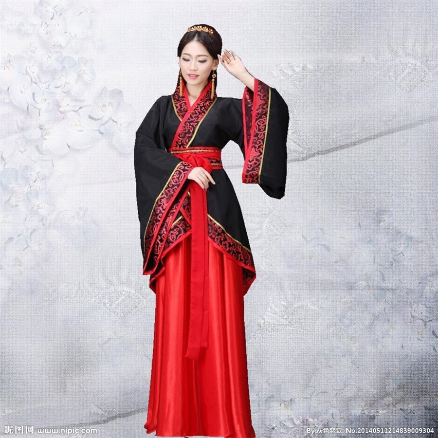 Long Sleeves Hanfu Long Dress Patchwork Ancient Style Chinese Traditional Costumes Performance Skirt Cheongsam Chinese Tang Suit: S / Beige