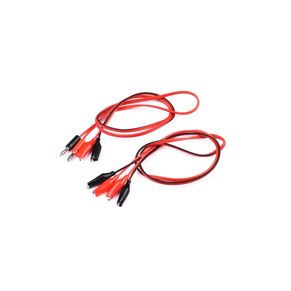 1Meter Red and Black for Multimeter Probe Test Leads Alligator Testing Cord Lead Clip Electrical Clamp Banana Plug Connectors