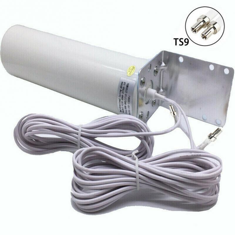 Omnidirectional White Outdoor Antenna Flat Antenna With 5m Double Slider CRC9/TS9/SMA Connector For 3G 4G Router Modem