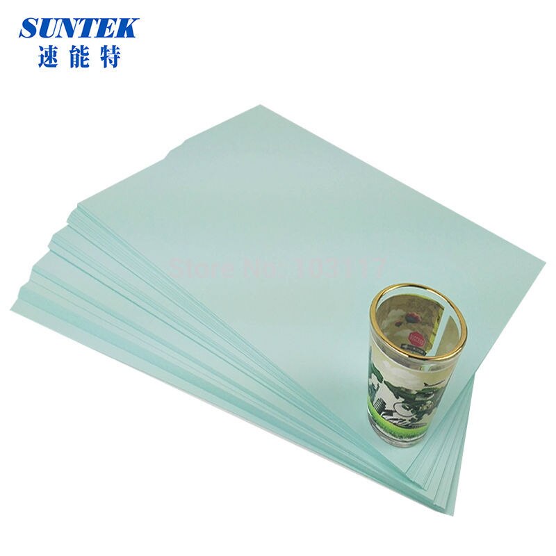 (20 stks/partij) Blauw Gebaseerd Water Transfer Papier door Witte Inkt Inkjet Printer