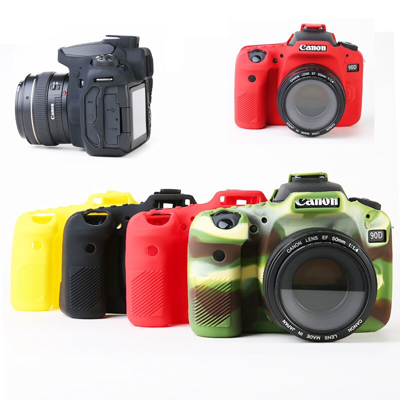 Soft Silicone Rubber Armor Skin Case DSLR Camera Body Cover Protector Bag For Canon EOS 60D 77D 80D 90D