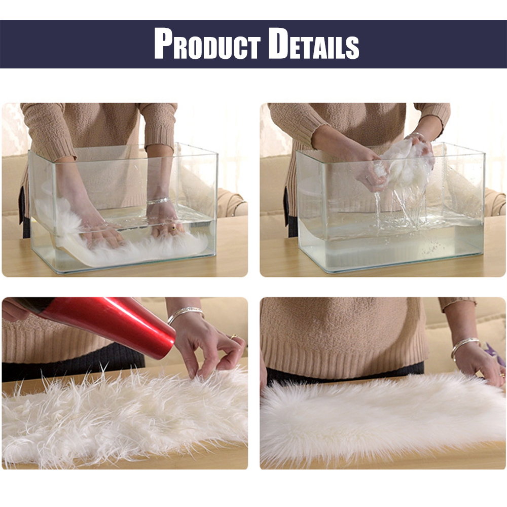 Tapis en fausse fourrure en forme de cœur pour chambre à coucher, tapis moelleux et Shaggy, en peau de mouton, pelucheux, décor de canapé, tapis de sol en peluche