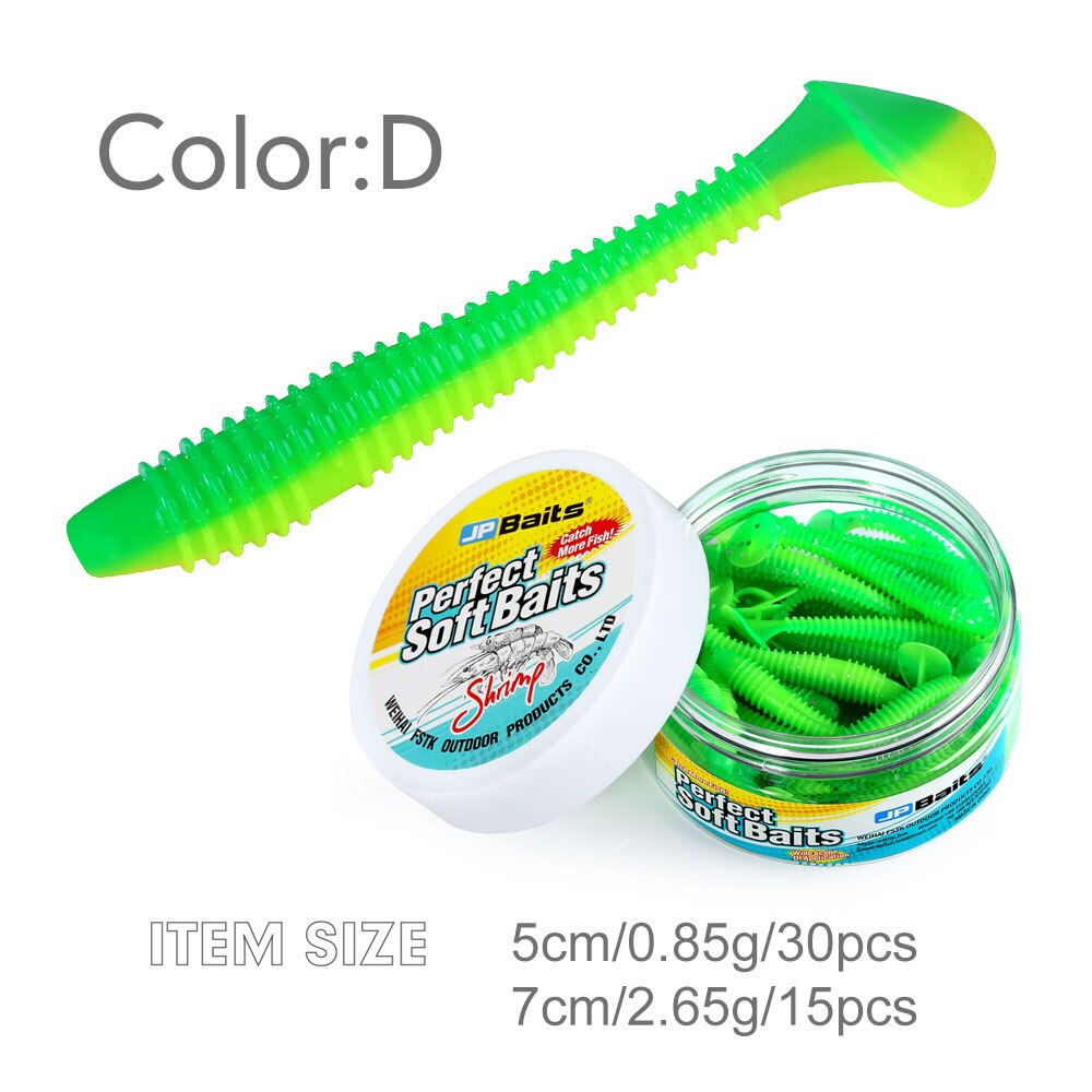 Leurre artificiel et doux à gros impact,wobbler softbait de 0 mm, 2,3 inch, 50mm et 1,6 inch, pour la pêche à pagaie et poisson nageur à queue,: 50mm fish smell / ColorD