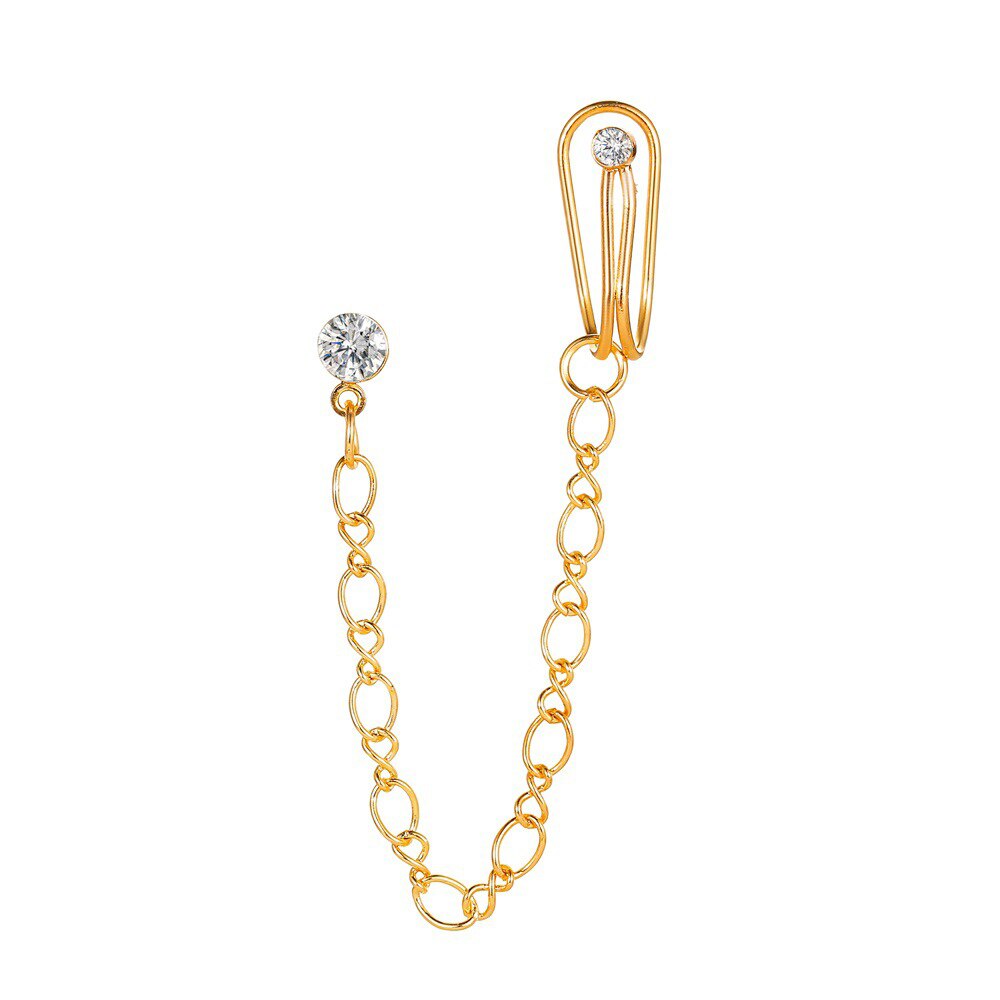 Modyle Einfache Kristall Gold Ohr Manschette Clip Auf Ohrringe Koreanische Earcuff Für Frauen Clips Ohrringe Ohne Durchbohrten Ohr Clip Pendientes: E02465