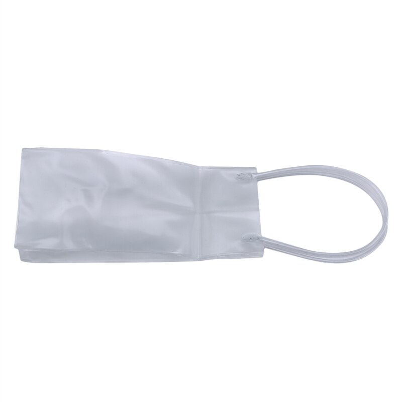 Sac de glace étanche en PVC sac de glace Transparent seau à glace Portable vin Champagne bouteille refroidisseur