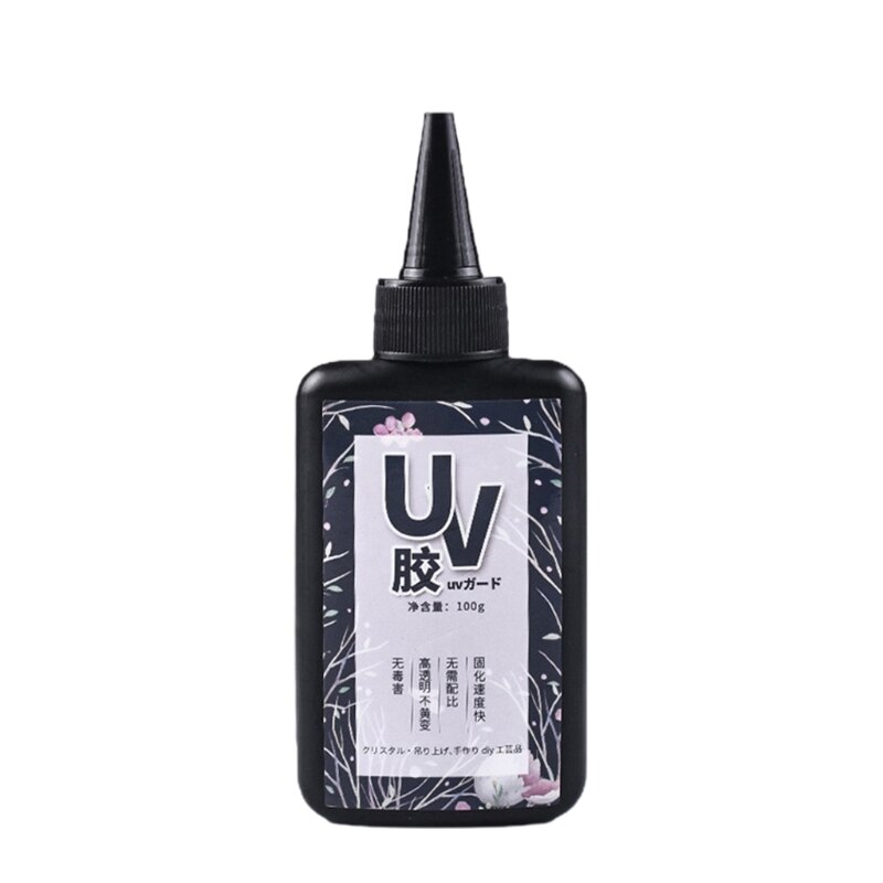 25/60/100g Ultraviolet Curing Epoxy UV Resin Hard Glue Transparent LED Cure for DIY Jewelry Making Casting Coating: 100g