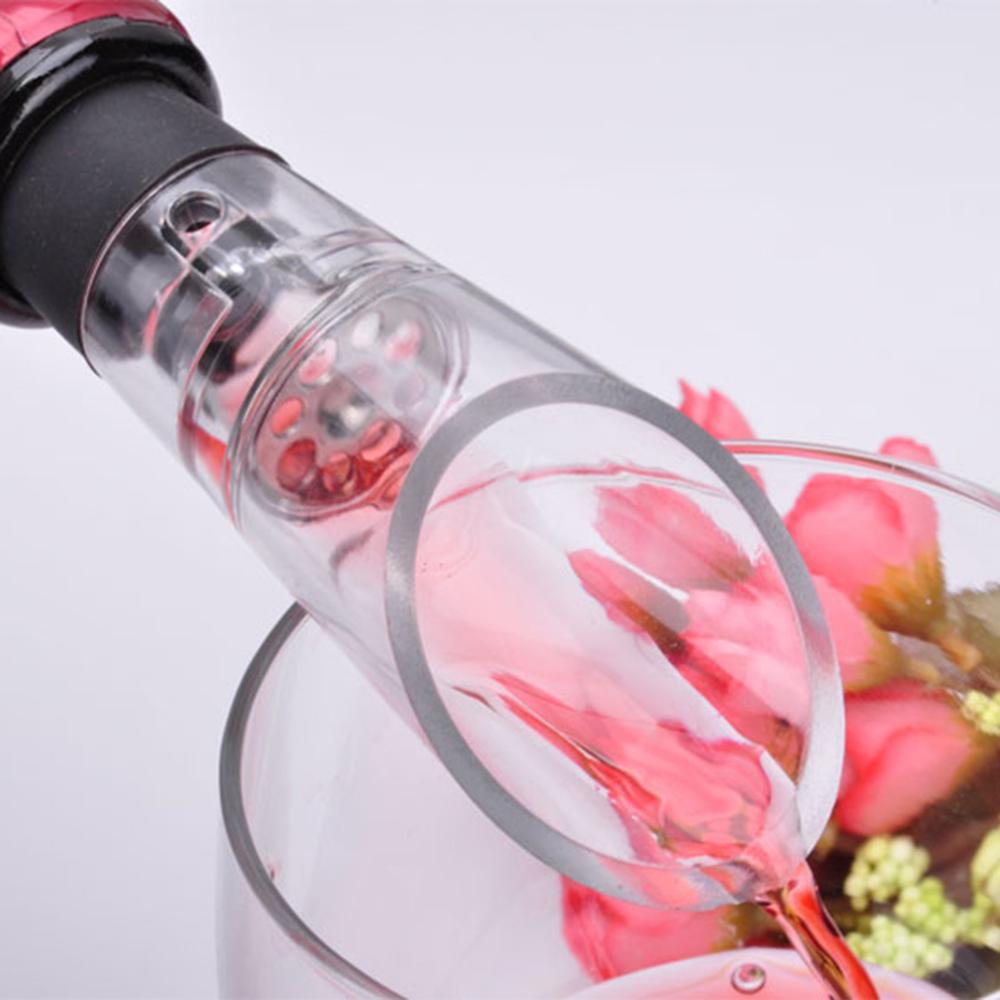 Przenośny akrylowy napowietrzacz robić czerwonego wina nalewak z aeratorem karafka 360 stopni obrotowy nalewak robić wina dla akcesoria barowe zestaw barmańnarty