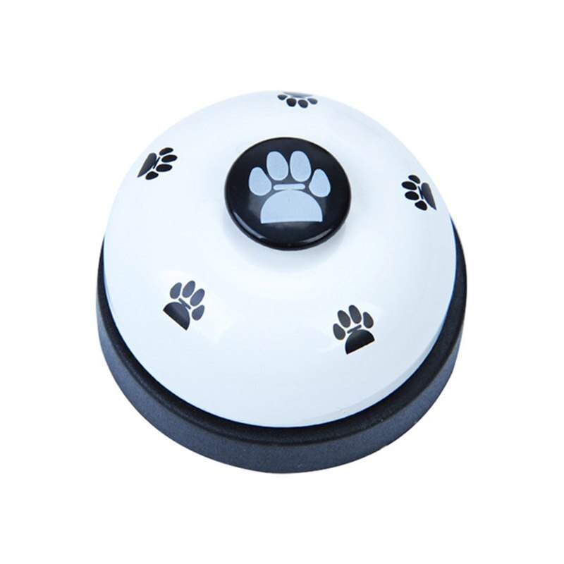 Pet Dog Training Cat Dinner Bell Dog Toys Bell Call Training Accessories Puppy Feeding Ring Trolling Dog Treats Supplies for Pet: White