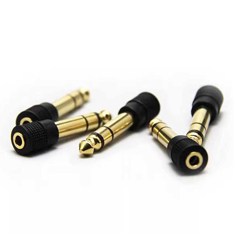 5 uds 6,35/6,5mm estéreo Mono macho a 3,5mm Audio estéreo/mono Jack hembra macho conector de clavija de Audio adaptador convertidor altavoz