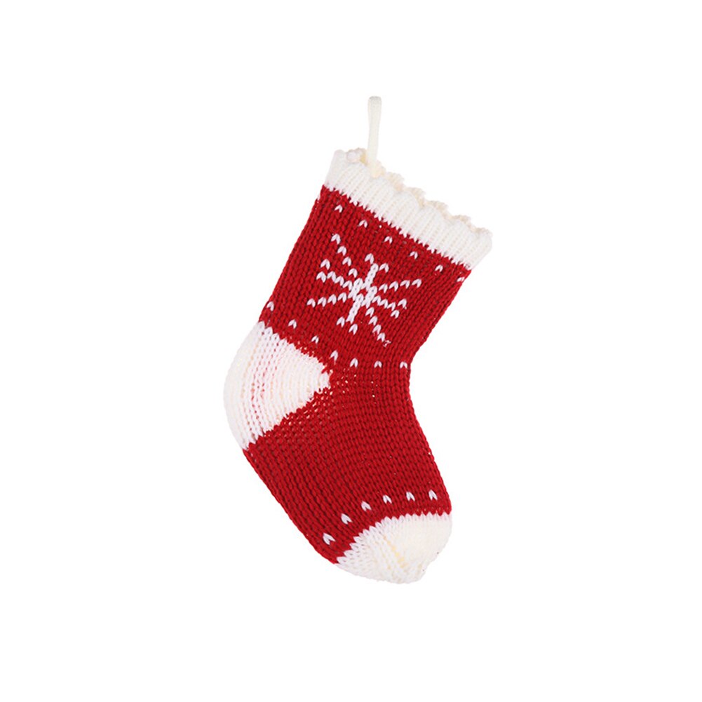 Bas de noël Kit de bricolage à la main bande dessinée chaussette porte sac enfants jouet père noël Non-tissé sac de bonbons ornement de noël: Snowflake