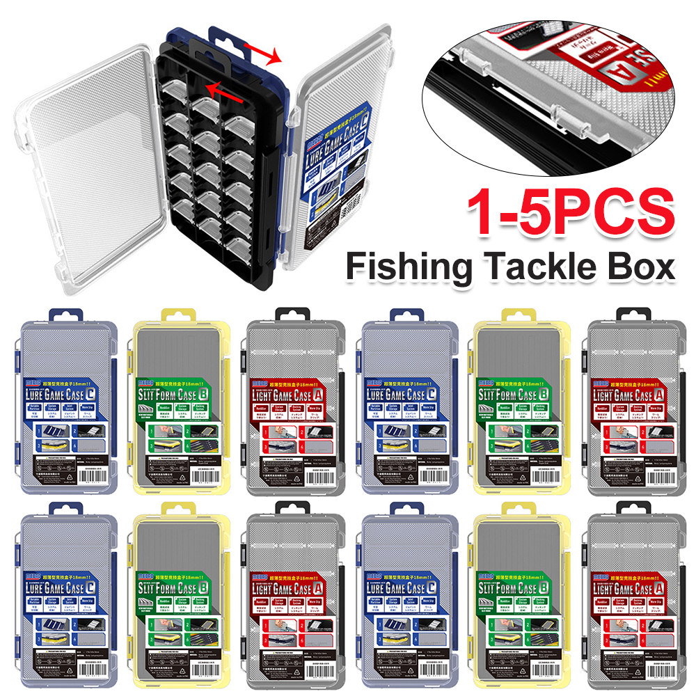 Portable Fishing Tackle Boxes Waterproof Universal Bait Lure Hook Boxes Shockproof Adjustable Partition Fishing Gear Accessories
