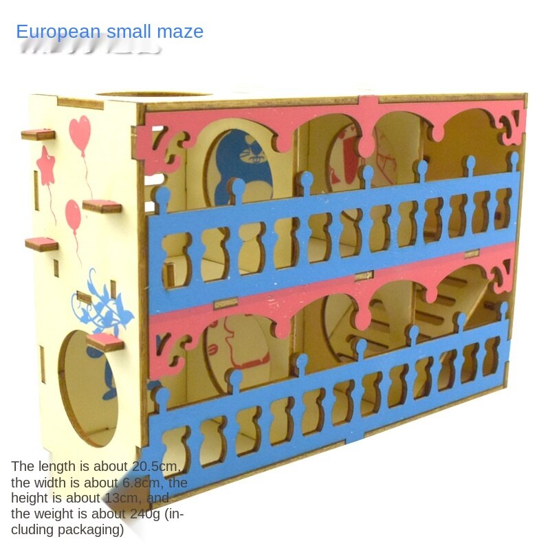 Jouet d'entrainement pour animaux domestiques, labyrinthe, cloche, balançoire, Sport, échelle d'escalade, maison, Villa, nid, tunnel, Cage à Hamster: Vertical labyrinth-S
