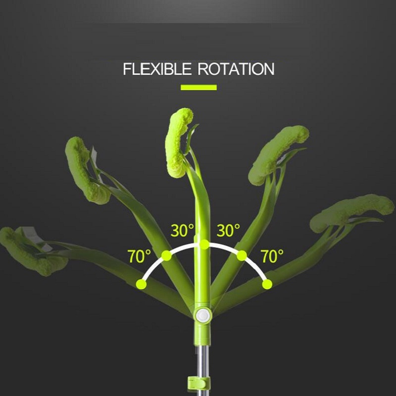 Teleskooppinen korkean puhdistuksen lasisieni mopi monipuhdistusharja ikkunanpesu pölyharja helppo puhdistaa ikkunoiden liesitaso