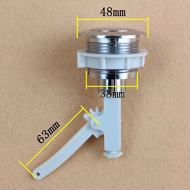 1pc Older Toilet Universal Flush Toilet Cistern Tank Single Push Button Flush 38mm Mounting Hole Plastic