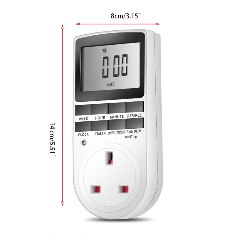 Digitale Elektrische Timer Stopcontact Met Op-Off Programma &#39;S Countdown &amp; Security Willekeurige Modus Lichten &amp; Home Applicanes