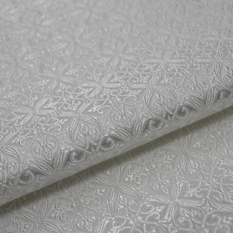 50*75cm Jacquard Brocade Fabric Chinese Dress Damask Costume Cloth Faux Silk Trim Cheongsam Children Clothes Material Diy: 02 white