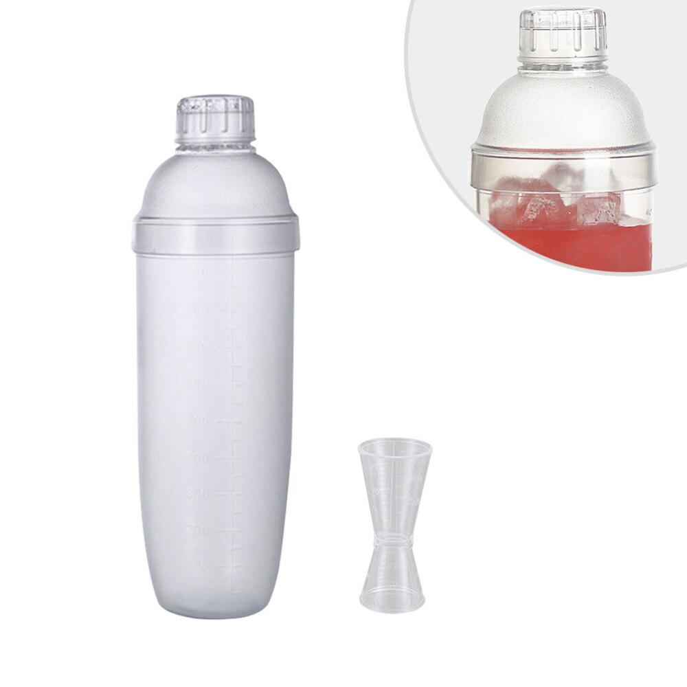 2 st transparent praktisk vin shaker mjölk te kopp klar bar shaker pc harts potten mixer kopp för hem