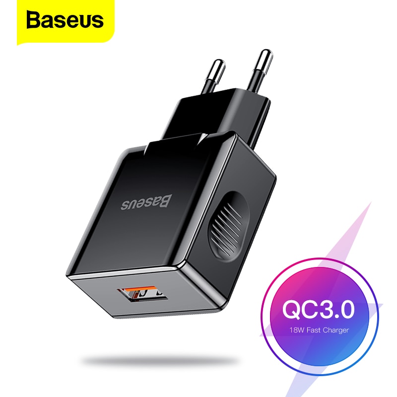 Baseus Quick Charge 3.0 Usb Charger 18W QC3.0 Qc Turbo Fast Charger Voor Iphone Samsung Xiaomi Huawei Muur Mobiele telefoon Oplader