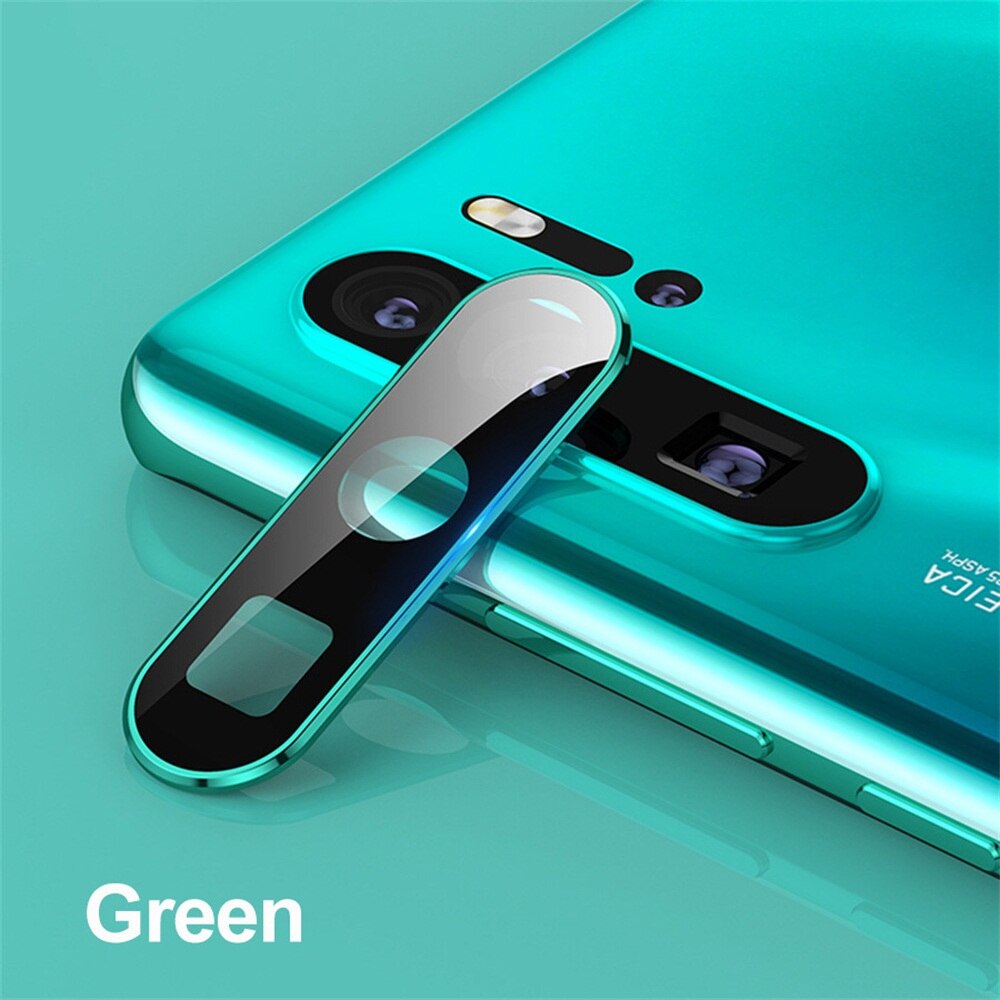 Luxury Camera Lens Protector 9H Tempered Glass Film Metal Protective Ring Cover HD Screen Guard Case for Huawei P30 pro Lite