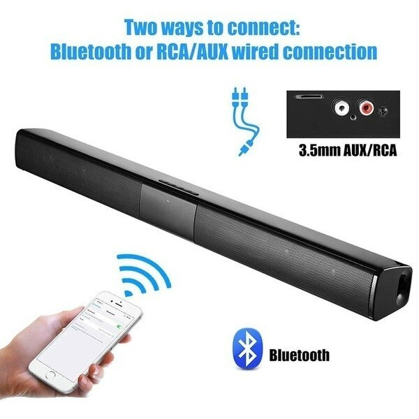 Luxe Upgrade Beste Geluidskwaliteit Draadloze Bluetooth Soundbar Speaker Tv Home Theater Soundbar Subwoofer Met Rca Lijn