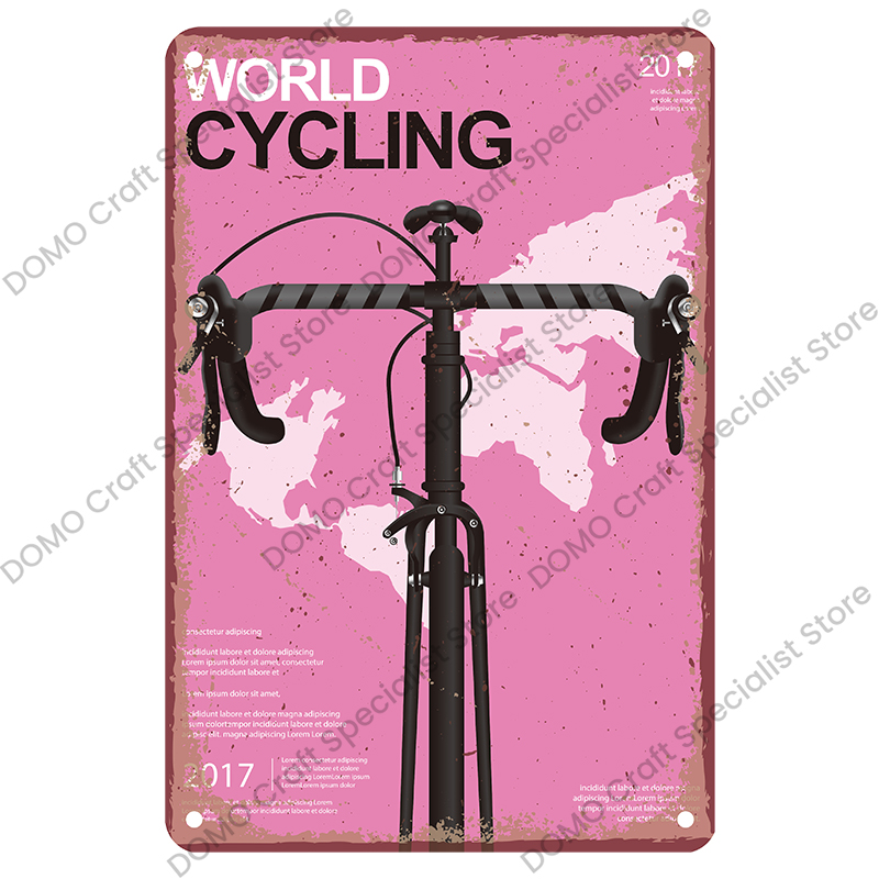 Retro Bicycle Metal Tin Signs Plate Poster Vintage... – Grandado