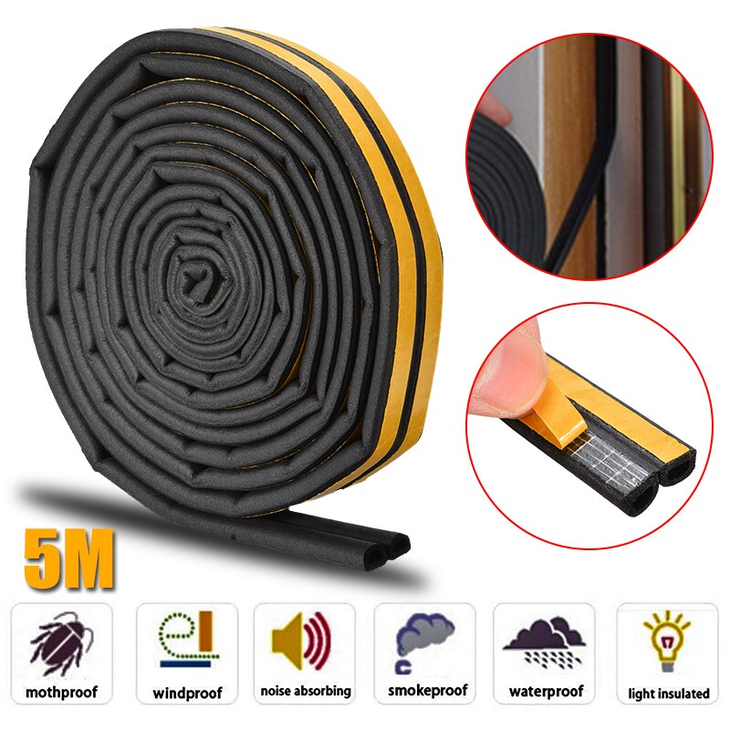 1 Pc 5M Grote D Vorm Autodeur Venster Trim Edge Moulding Rubber Afdichting Seal Strip Diy Accessoires