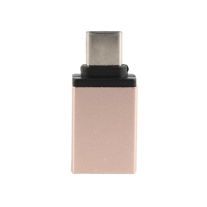 Type C OTG Male Adapter to USB 3.0 A OTG Female Converter USB 3.0 Function White and Black Data Sync OTG Adapter for Macbook: rose gold