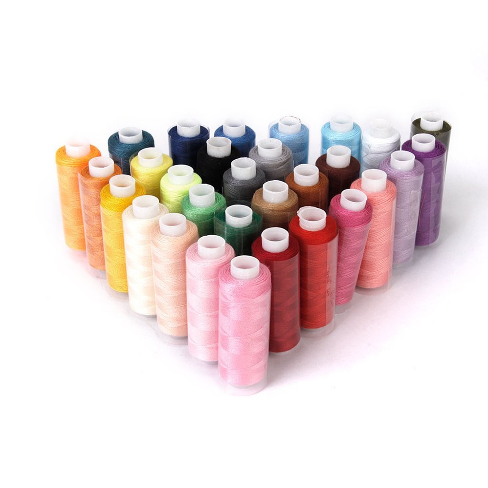 30pcs Polyester Yarn Coils Strings Sewing Quilting Threads DIY Sewing Thread Kit For Hand Sewing (Random Color)