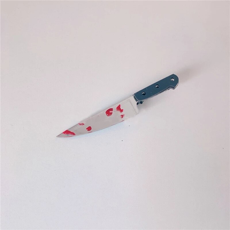 Harajuku Acrylic Knife Hair Clips for Women Girl Gothic Funny Dagger Hairpin Y2K Jewelry Hair Accessories Silver Color Barrettes