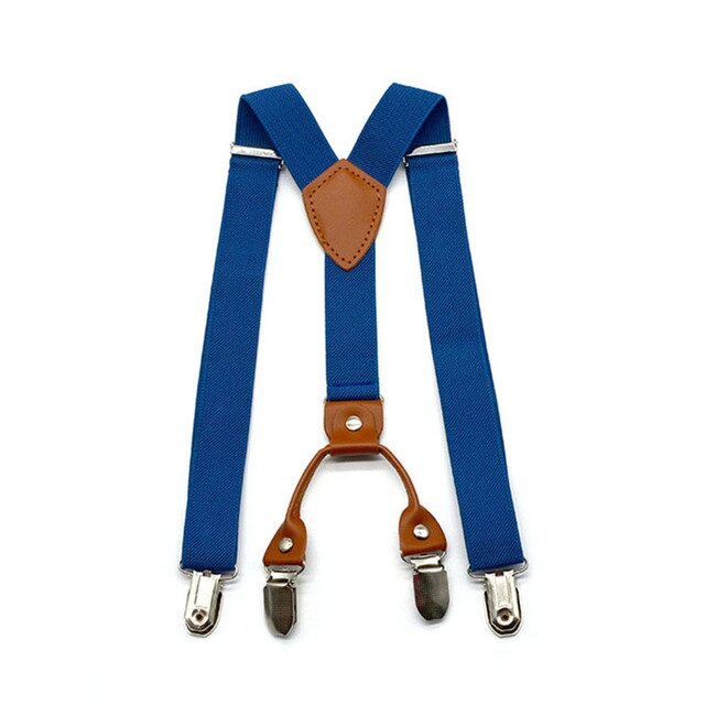 Bretels Kinderen Studenten Riem Baby Jongens Meisjes Bretels Clip-On Y-Back Braces Elastische Kids Verstelbare: Blue