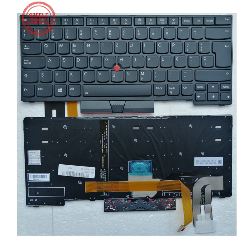 Spanish Keyboard for Lenovo Thinkpad E480 T480S L480 T490 E490 T495 L380 L390 Yoga L490 P43s Laptop SP: With Backlit