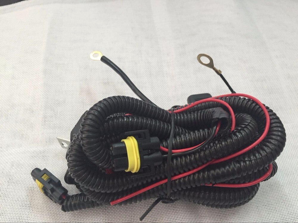 SWIEES OEM fog lamps line VW Fog Light Lamp Wires Harness Cable With Fuse For VW Polo Golf Jetta MK5 MK6 100CM