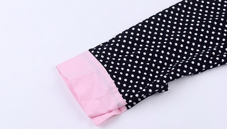Blusa de manga larga con estampado de lunares para niña, ropa de para niño de 4 a 14 años, prendas de vestir exteriores para niño