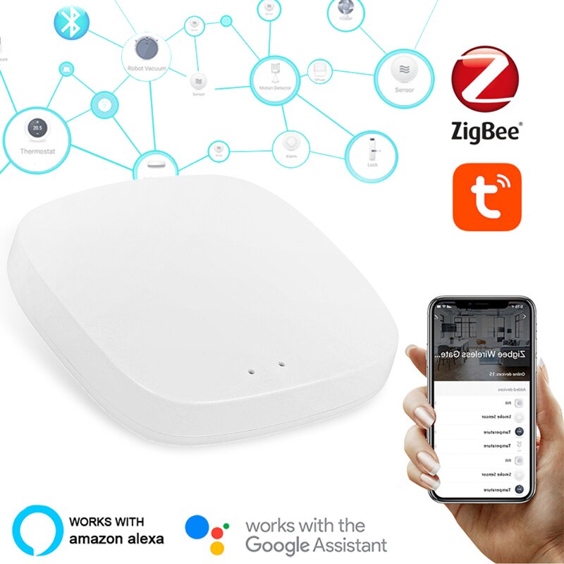 Tuya Smart Zigbee Deur Sensor Open/Gesloten Alarmsysteem Via Smart Leven App Afstandsbediening Voor Alexa google Thuis: Gateway