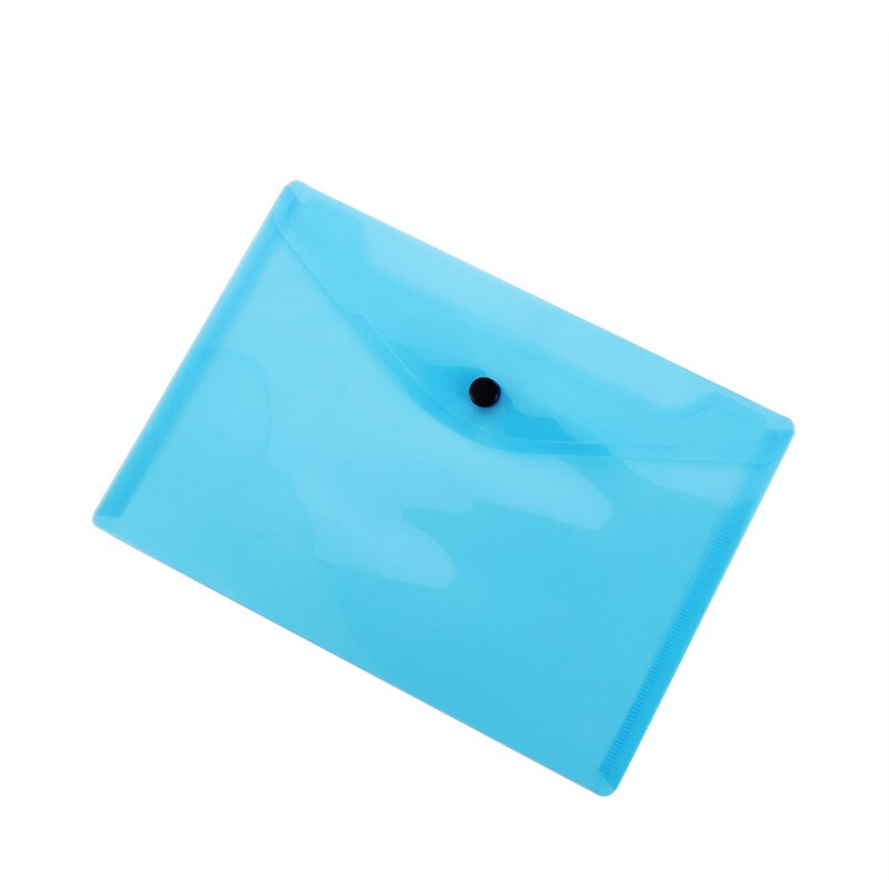 12 st/set genomskinlig plast  a5 mappar arkivväska dokument väskor mappar arkivering papper förvaring kontor skolmaterial: 12 st blå