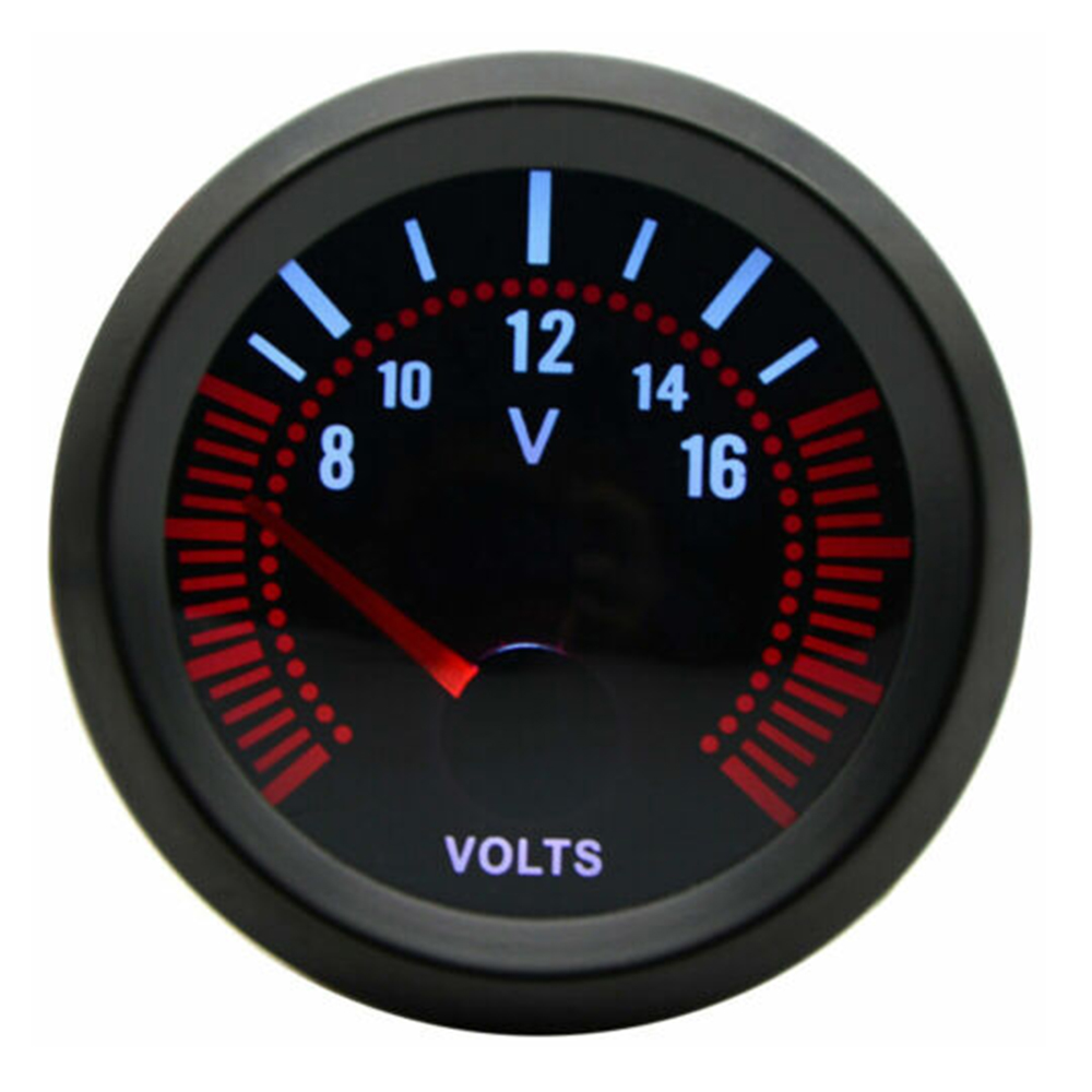 Universal Gasoline Car 2" 52MM Tachometer/Water Temperature/Oil Temp Meter/Boost Meter PSI Bar/Oil Pressure Gauge Voltmeter 12V: WHITE