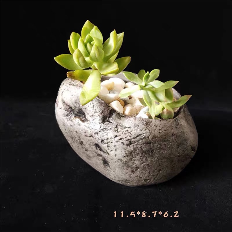 Simuloitu kiven muotoinen betonimuotit ruukku silikonimuotit sementtiruukun tee itse istutusmuotit