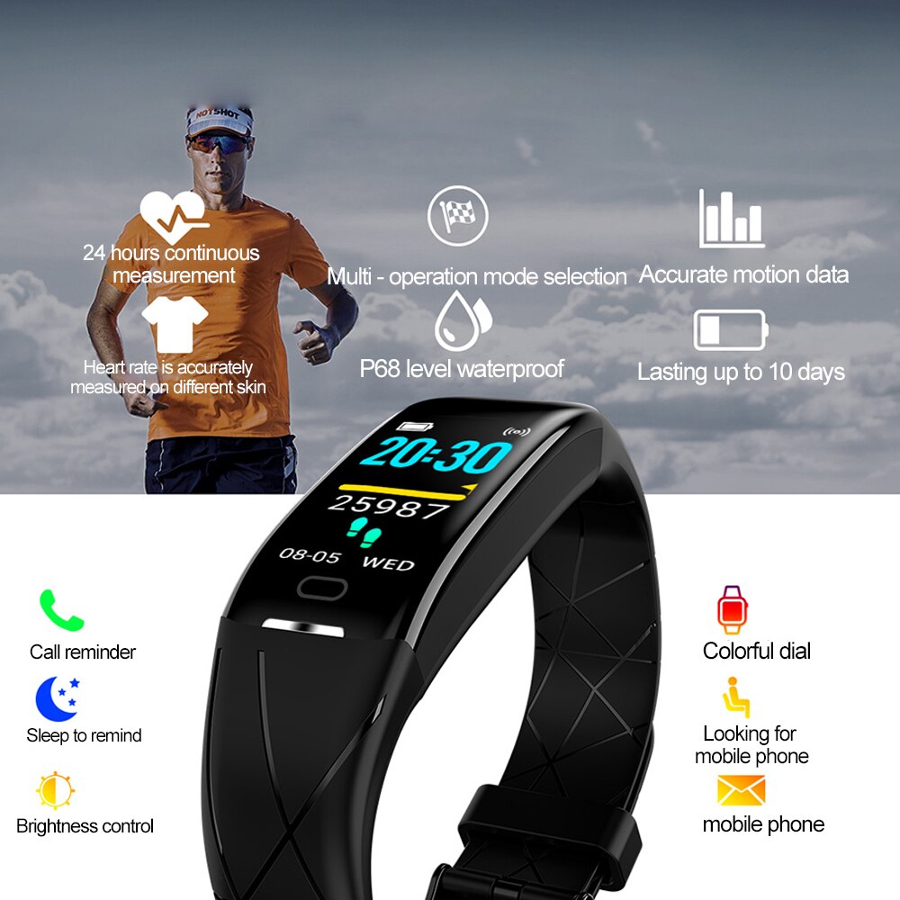 Smart Bracelet Heart Rate Monitoring Health Dynamic Stopwatch Smart Watch Blood Pressure Sports Tracker Fitness