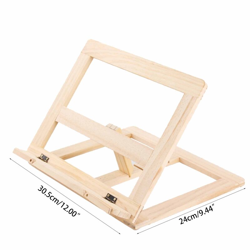 Foldbart træ bogstøtter stand kogebog holder læsestativ træ læser bog support stativholdere tablet pc