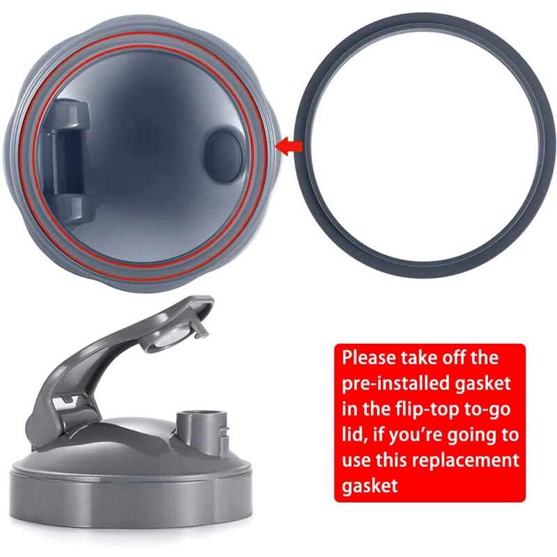 2 Pack Replacement 18Oz Cups With 2 Flip Top To Go Lid And Rubber Seals, For Nutribullet 600W/900W Blender Accessory