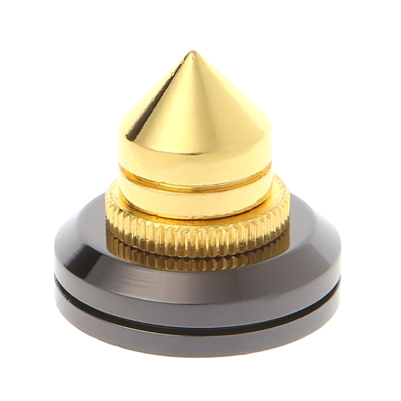 4 Pcs Isolation Spikes Feet With Turntable Pad For Speaker Subwoofer Amplifier XXUC