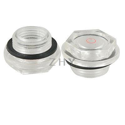 27mm Thread Dia Liquid Level Sight Glass for Air Compressor 2 Pcs