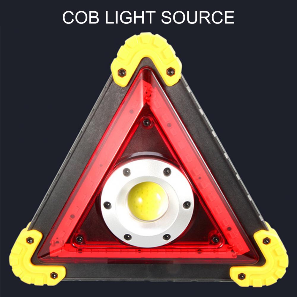 Led Parkeer Veiligheidswaarschuwing Teken Auto Driehoek Vorm Opvouwbare Outdoor Wandelen Waarschuwing Nood Werklamp Voor Voertuig