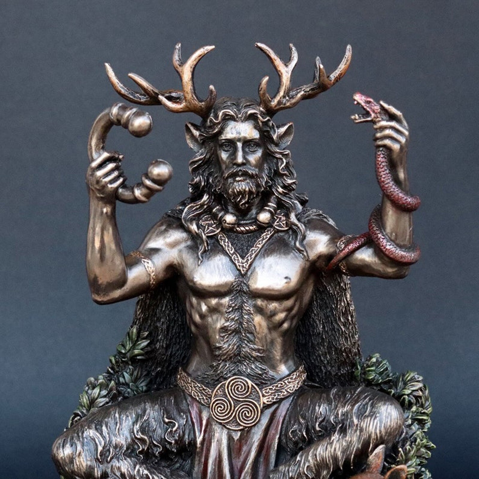 5 Inch Cernunnos Celtics Horned God of Animals Resin Statue The Underworld Statue for Home Garden Decoration DFDS889